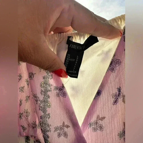 Floral Patchwork Babydoll Dress size large - Picture 6 of 6